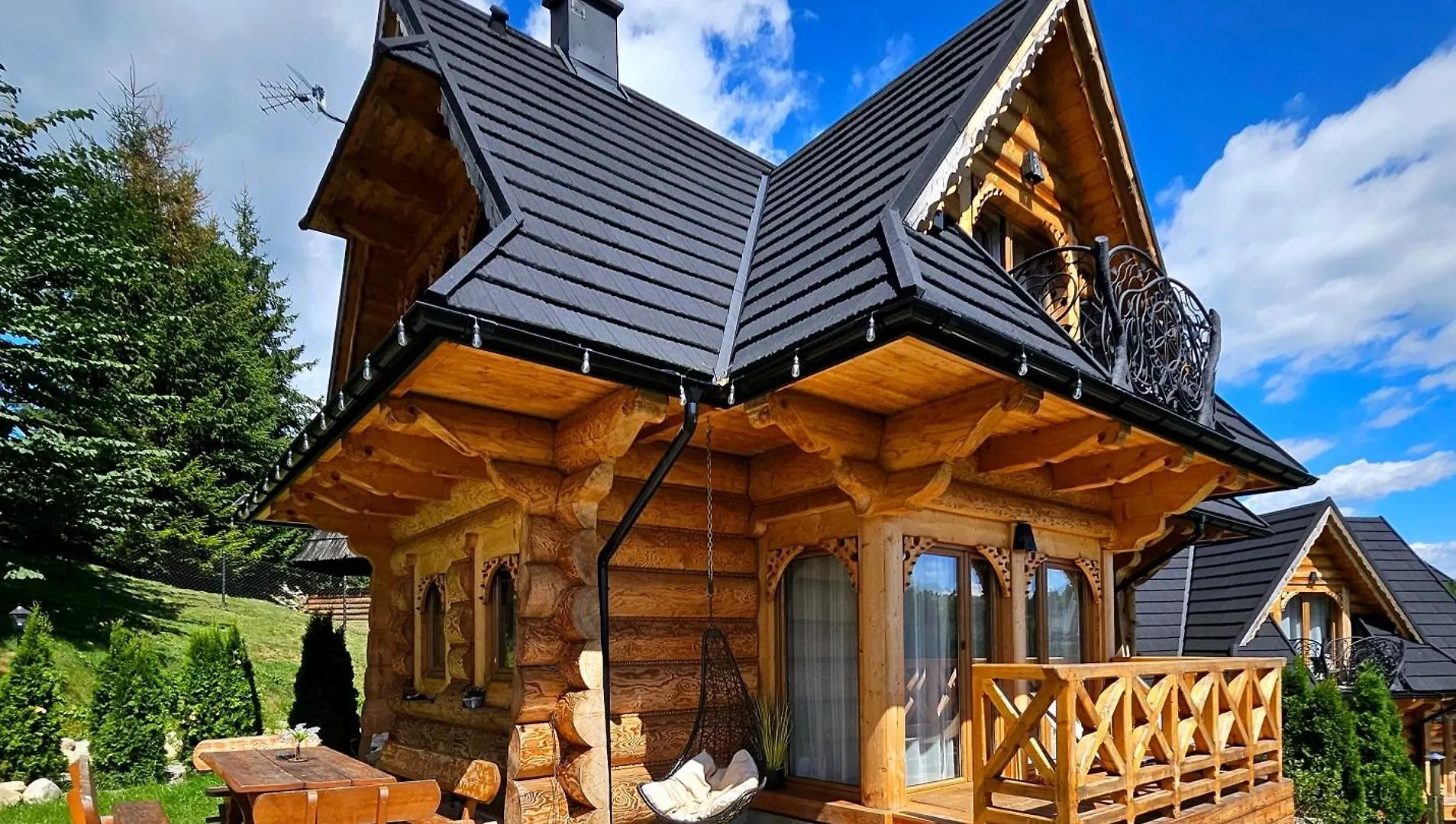 בקתה זקופאנה Goralska Chatka 3 Highland Cottage - Jacuzzi, Sauna, Split Ac, Private Parking, Mountains View פולין